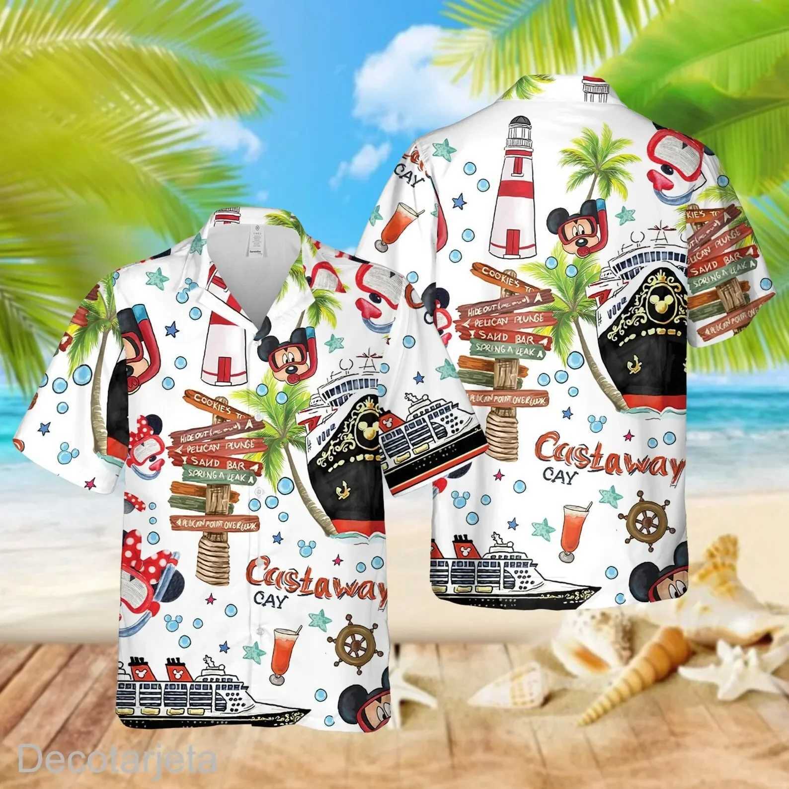 Camisa hAWaiana con estampado de Cruise para hombre y MUjer camisa de Manga corta con botones camisa hAWaiana de X250410