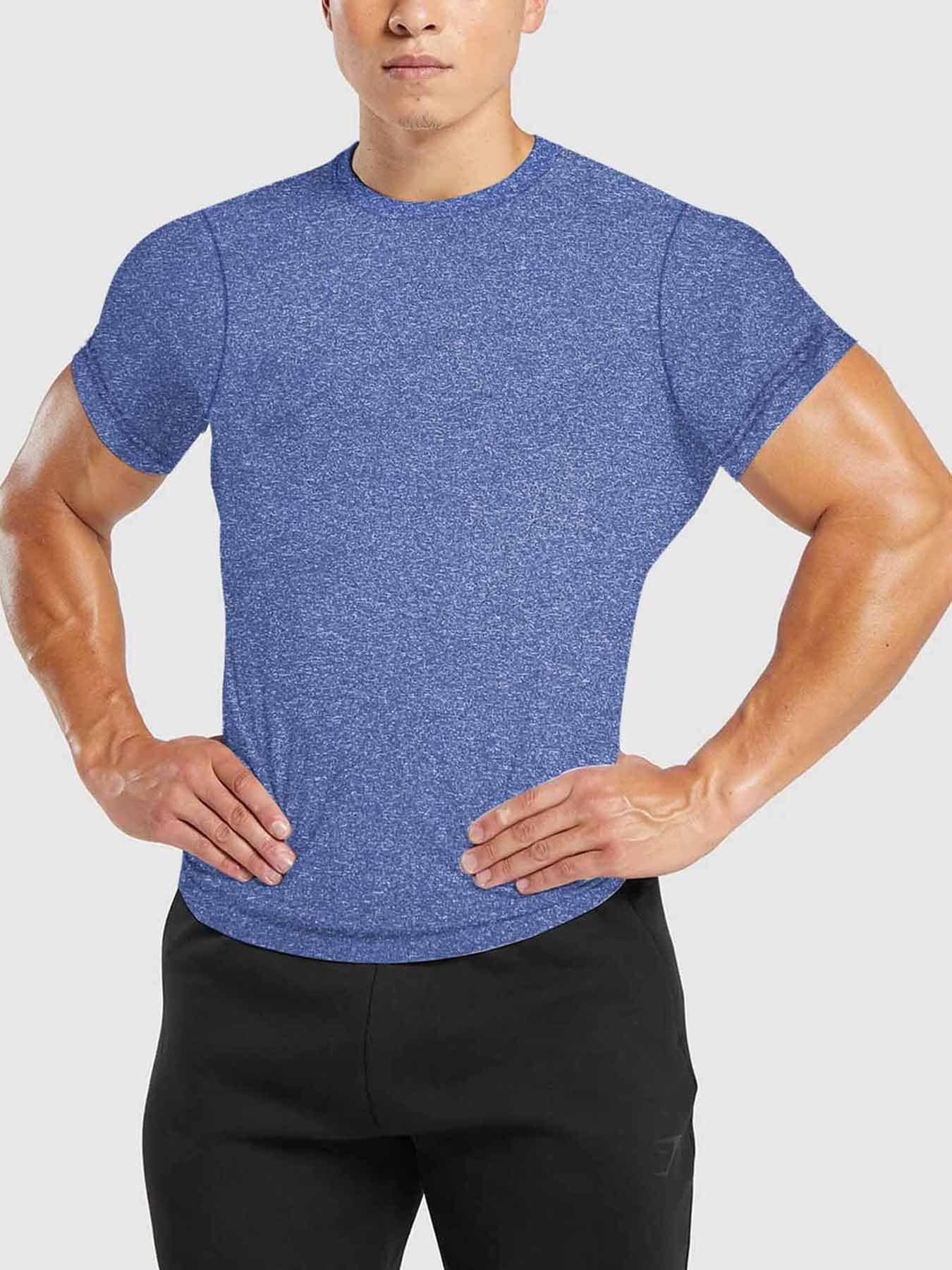 2025 Summer Mens Quick drying Round Neck Short sleeved T-shirt Basketball Training Clothing Running Sports Fitness Clothing