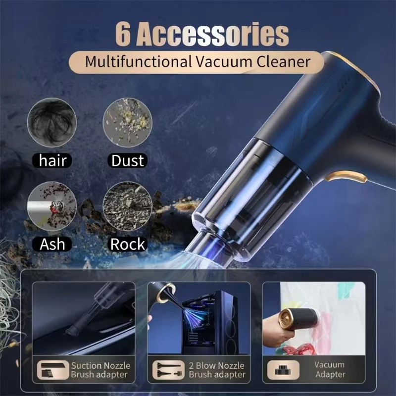CENRR 98000PA Mini Car Vacuum Cleaner HandHeld Portable Wireless Vacuum Cleaner Powerful Cordless Vacuum Cleaner Home Appliance 251106