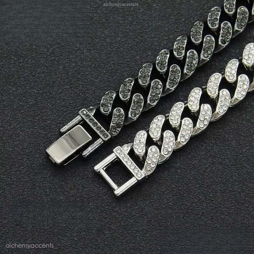 Cadena Cubana Hombre Moissanite Hip Hop Jewelry Gold Sier Men Necklace Cuban k Chain12mm