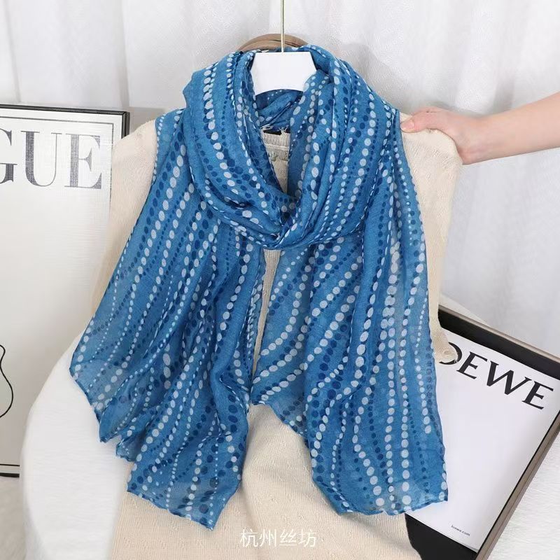 T448 new cotton and linen scarf autumn and winter warm sun protection all-match long shawl fashionable retro neck protection women's scarf