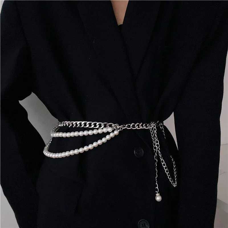 Mtilayer pearl waist chain used for fashionable retro role-playing body accessories sexy party accessories gifts X250410