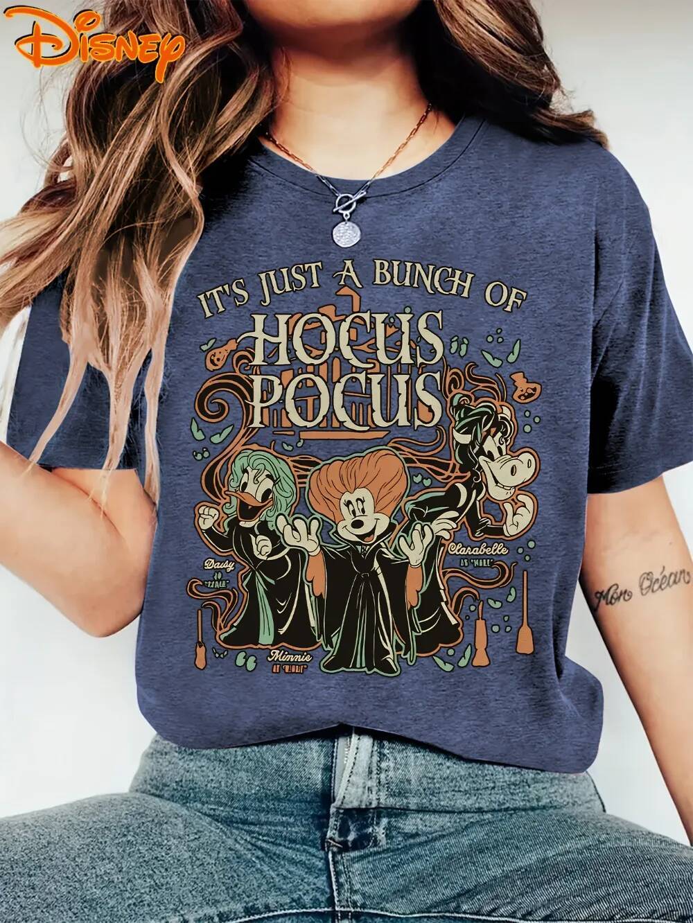 Ddmytues Christmas Nightmare Before Women's Hocus Pocus Themed T-Shirt Officially Licensed Tim Inspired Round Neck Short Sleeve