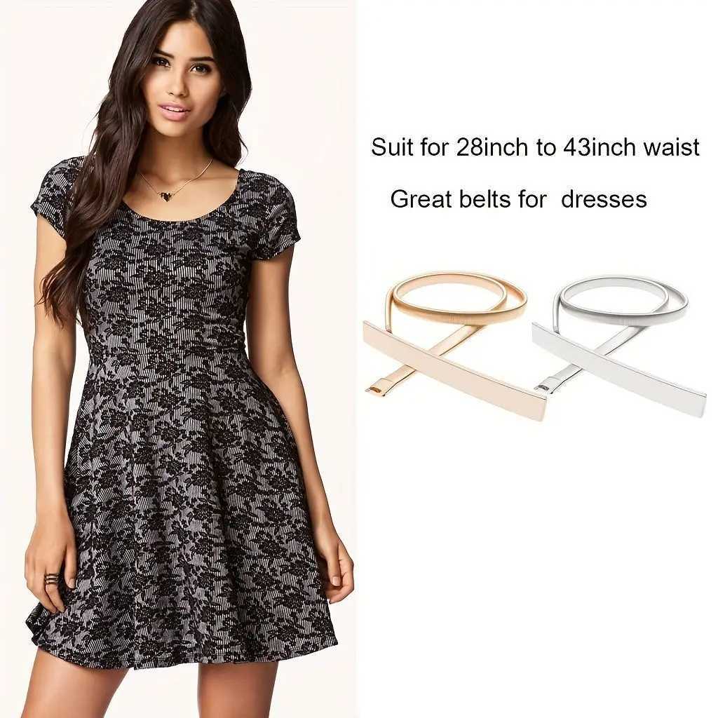 Silver Leaf Metal Belt for Wen Elastic Simple Elastic Fine Jewelry Fashion Chain Hook Waist Chain for Wen X250410