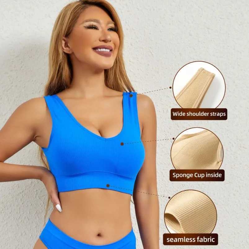 Womens sports bra tops push ups fitness yoga bras underwear womens sports tops breathable running vests fitness clothesXJ250410