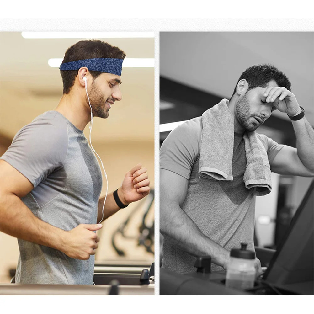 Sports Headband Running Cycling Yoga Gym Tennis Fitness Sweatband Elastic Absorbent Sweat Hair Accessories Sport Sweat Headband 250410