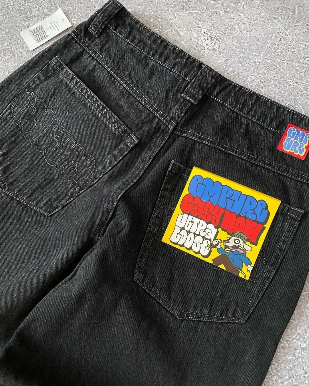 American Vintage Washed and Distressed Jeans High Street Casual Japanese Women Pants Y2k Loose Straight Fit Slim and Versatile 250409