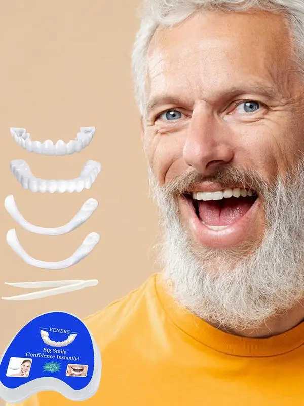 Temporary denture veneers upper and lower brackets push notifications single plate buckle denture kits denture covers M250410