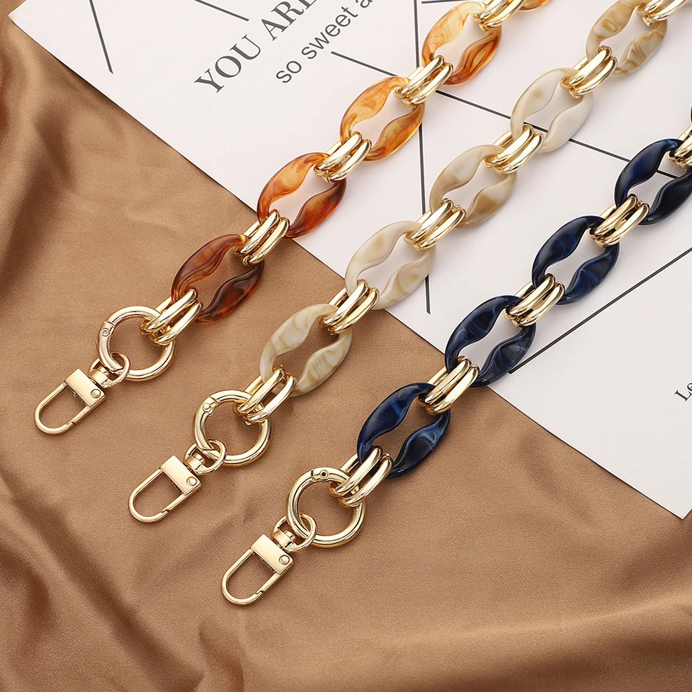 40/60cm Acrylic Handbag Chains DIY Shoulder Bag Strap Purse Hanging Handles Chains Bag Parts Accessories 251110