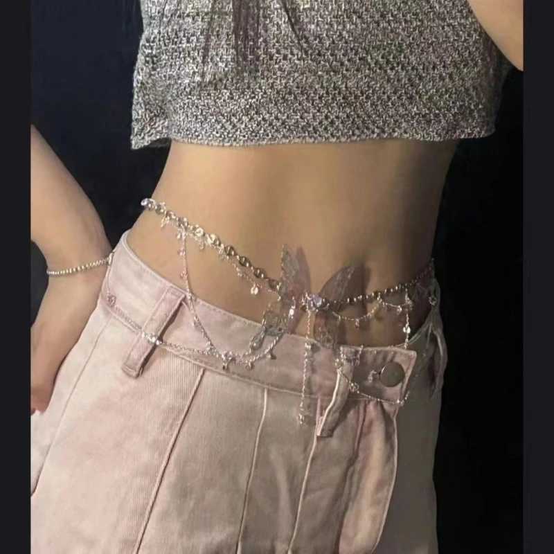 Fashionable Tassel waist chain fashionable alloy waist chain with Tassels beautiful body chain decoration X250410