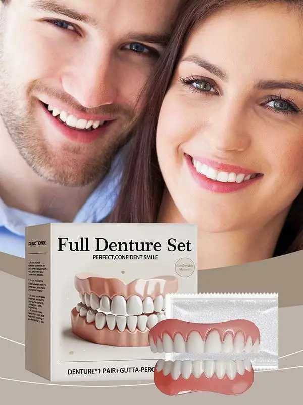New Arrival Silicone dental kit natural safety professional denture protection upper and lower teeth soft dental kit oral hygiene care Z250410