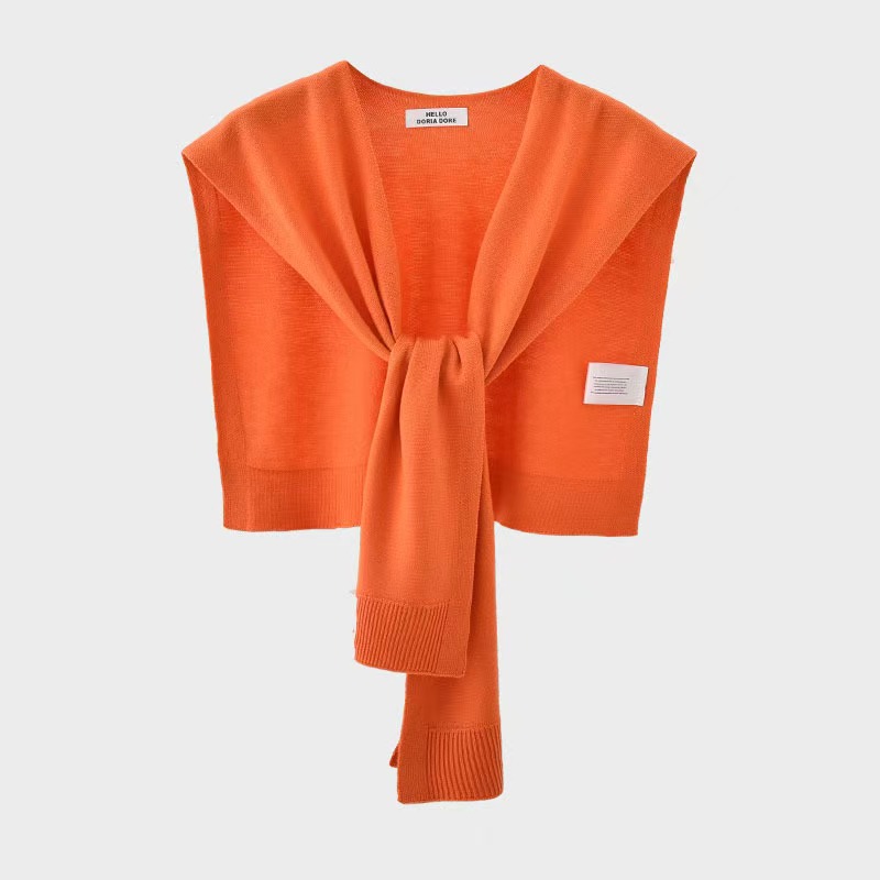 K355 High quality wool pure color shawl spring and autumn soft decorative outerwear waistcoat female Korean style air-conditioned room warm shoulder