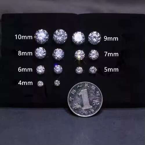 Customized Hot Sale High Quality 14k 18k Solid Gold Sterling Silver with VVS 0.3ct Moissanite Diamond Earring for Fashion Lady