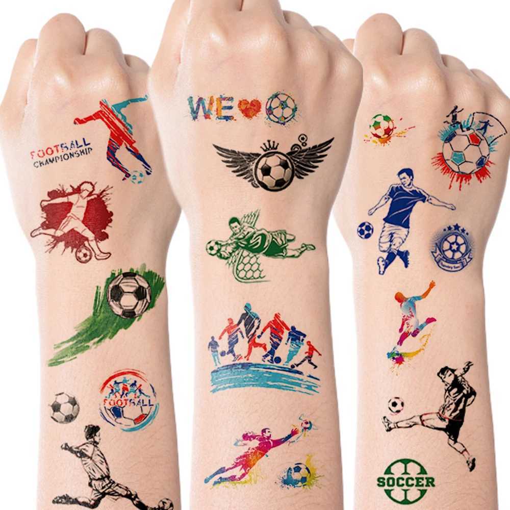 10 basketball soccer childrens cute waterproof temporary tattoo stickers soccer body art childrens facial prosthetics tattoos W250410
