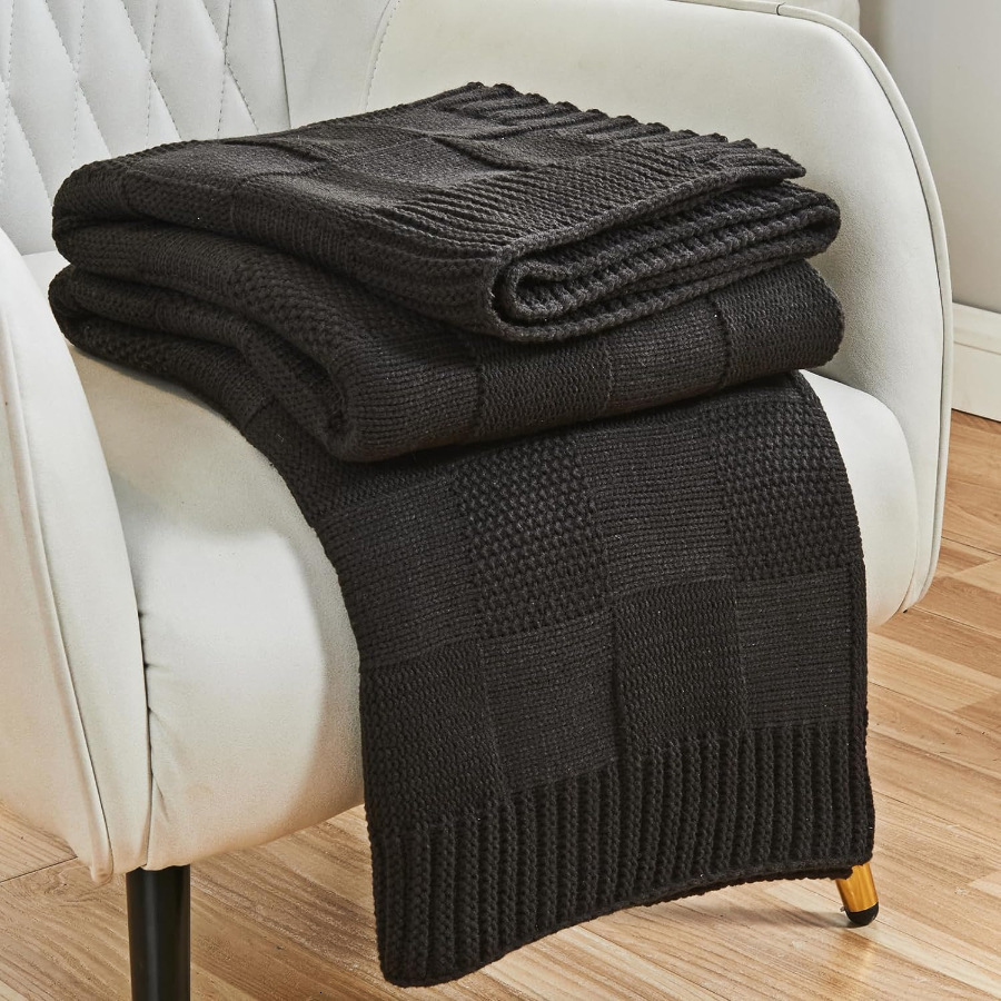 Knitted air conditioning nap sofa cover camping blanket, washable blanket blanket