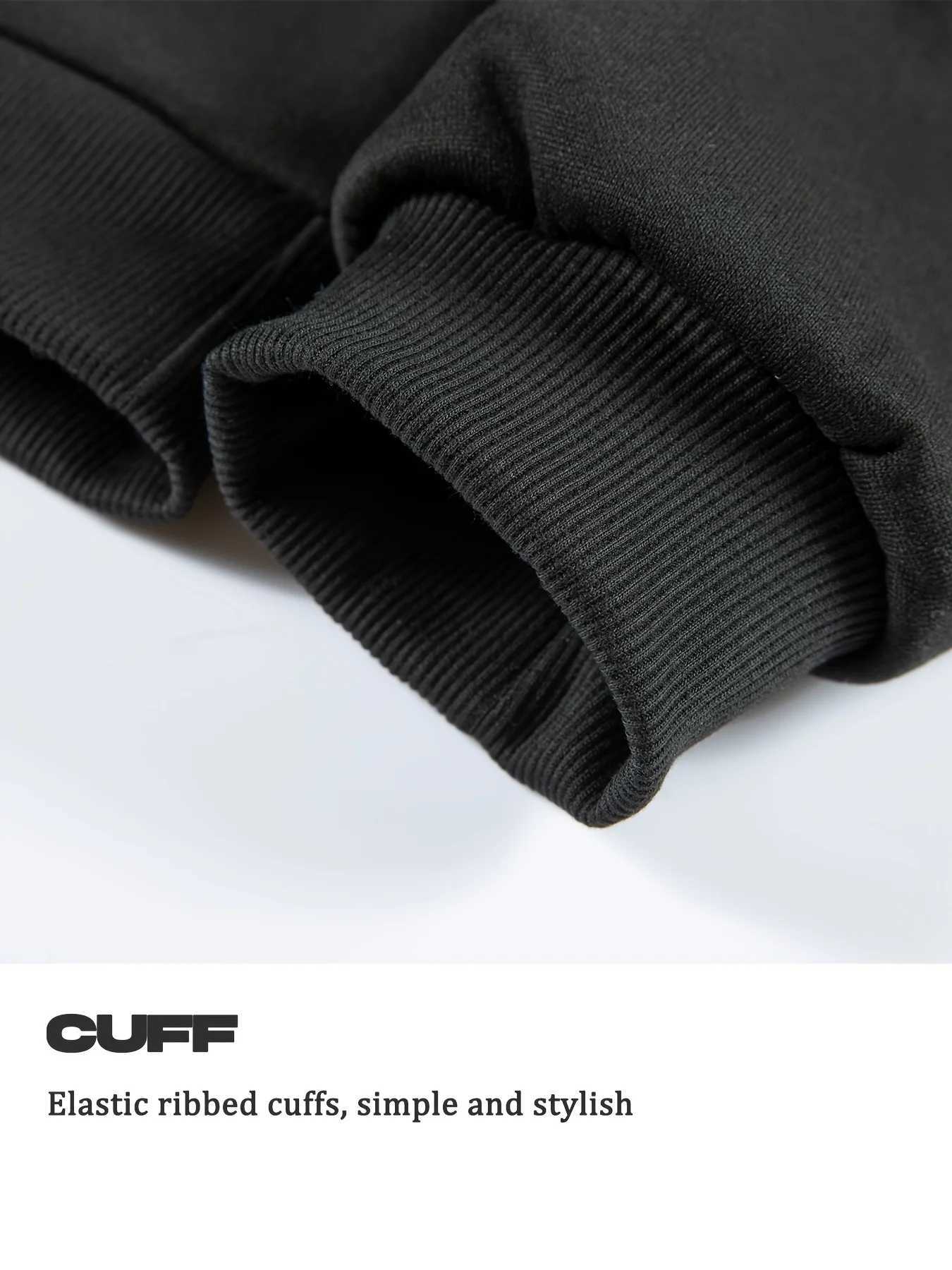 pattern Mens Hoodie and Bundled pants set fleece Autumn winter two-piece set top bottom sets windproof Warm Cotton suit W251110