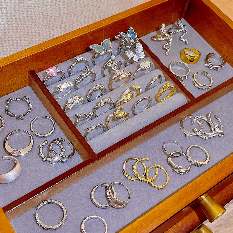 Light Luxury Versatile Ultra Shiny Zircon Ring For Women, Niche Design, High-end Feel, Plain Band, Index Fashion Ring Designer Ring Finger Ring, Whole