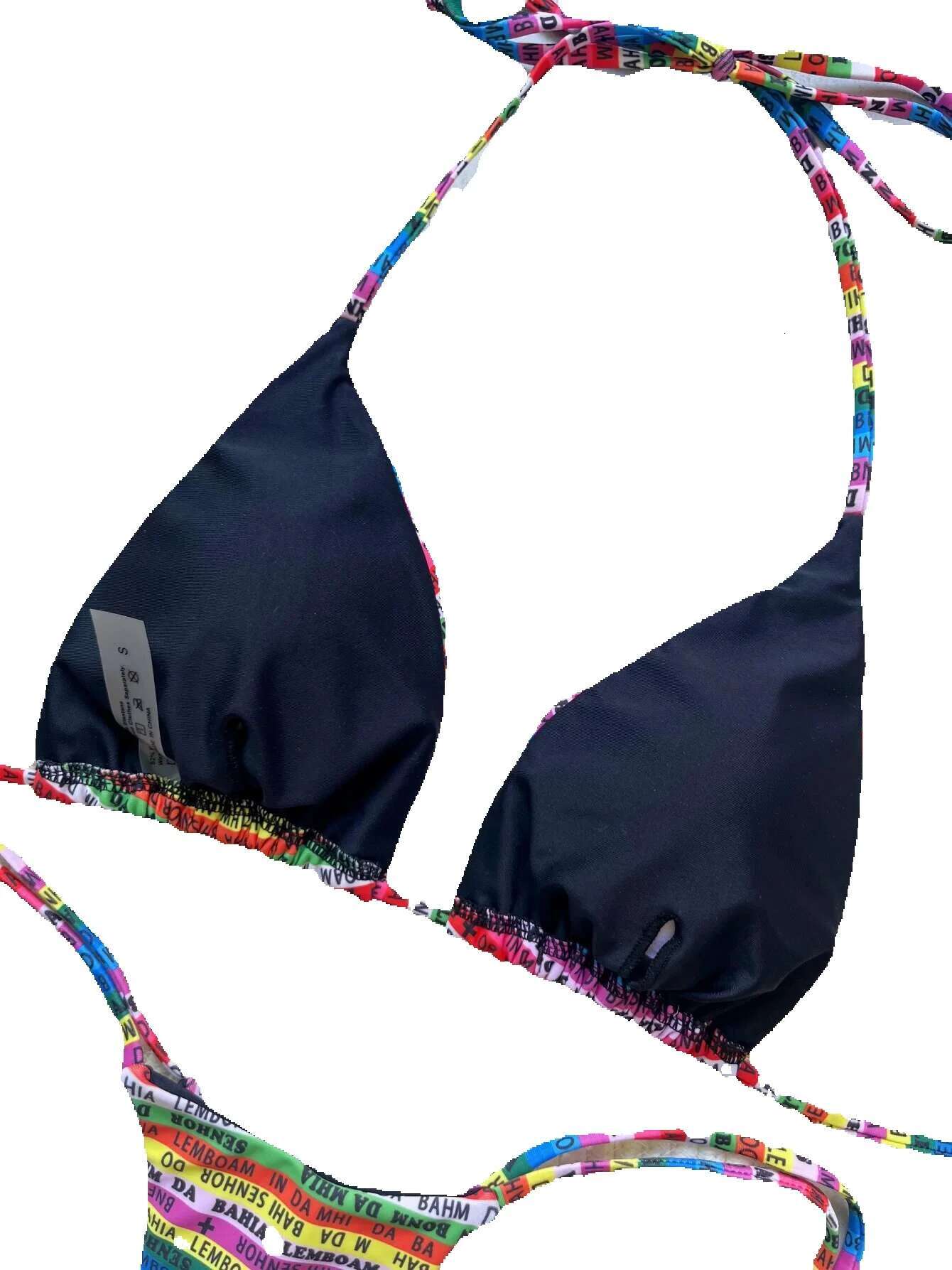 Ruotonsept letter printed color mini thong women's two-piece set bikini swimsuit