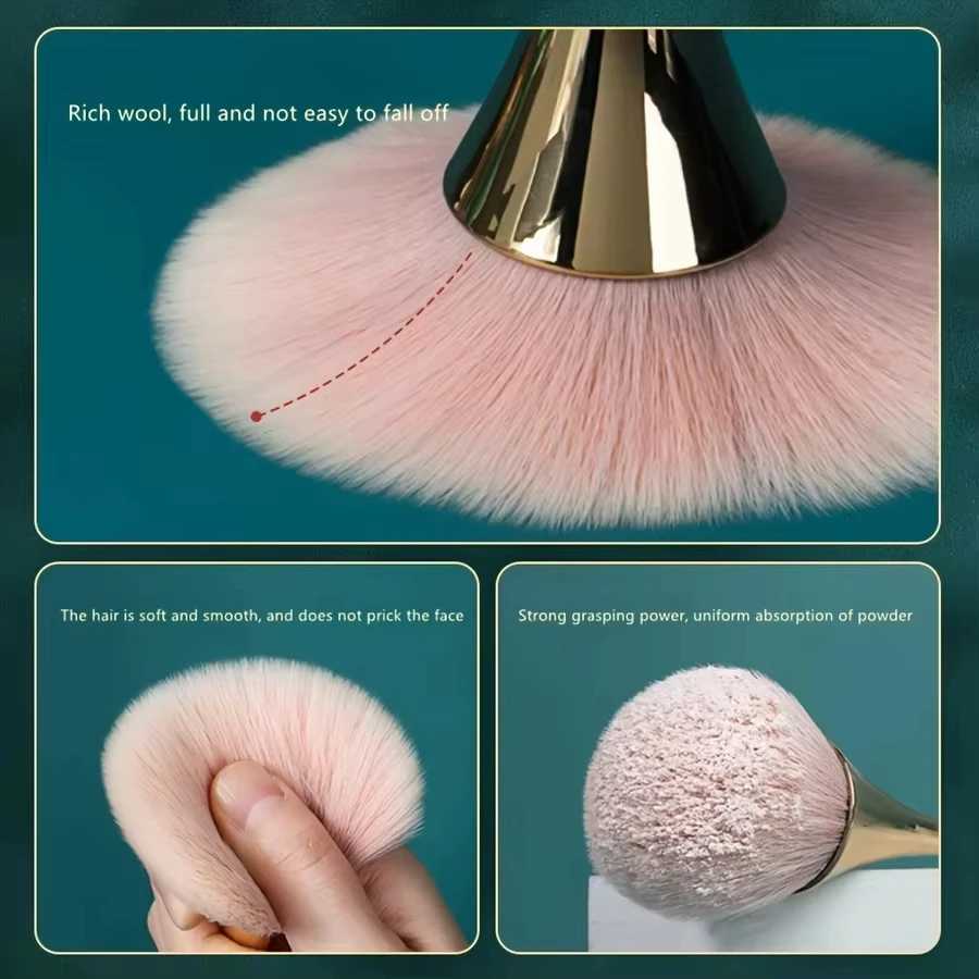Long-Handled Makeup Brushes Loose Powder Brushes Highlighter Brushes Blush Brushes - Soft-Bristled Nail Art Dusting Brushes L251110
