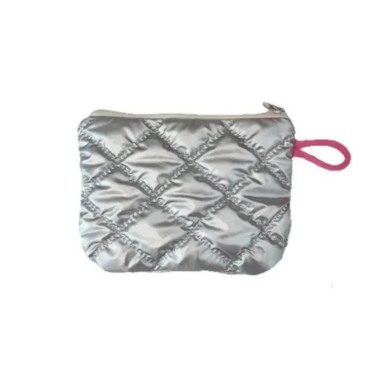 Silver Lingge Bow Pattern Coin Purses Small Canvas Coin Wallet Lady Earphone Coin Key Money Storage Bag Zipper Pouch 251110