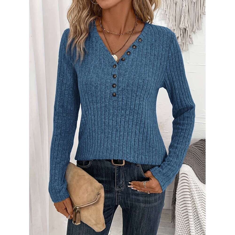 Autumn Winter Plus Size Middle East Cross-Border Amazon European American Foreign Trade Women's Long Sleeve Solid Color Casual Knitted Sweater