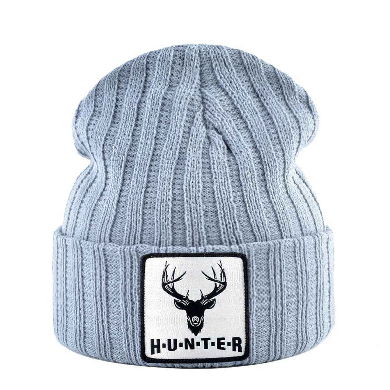 Knitted Skullies Beanie With Animals Patch Men Women Outdoor Casual Sport Hats Autumn Winter Solid Color Hip Hop BeaniesXJ251110