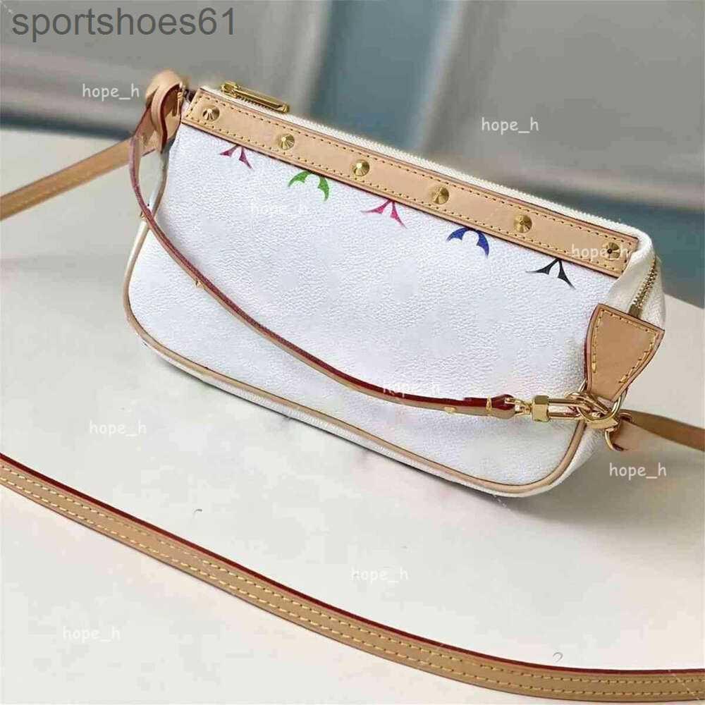 Shoulder Bags designer nano bags takashi murakami shoulder bag leather handbag canvas women colorful bag fashion composite lady beach clutch tote Louise Vusttion p