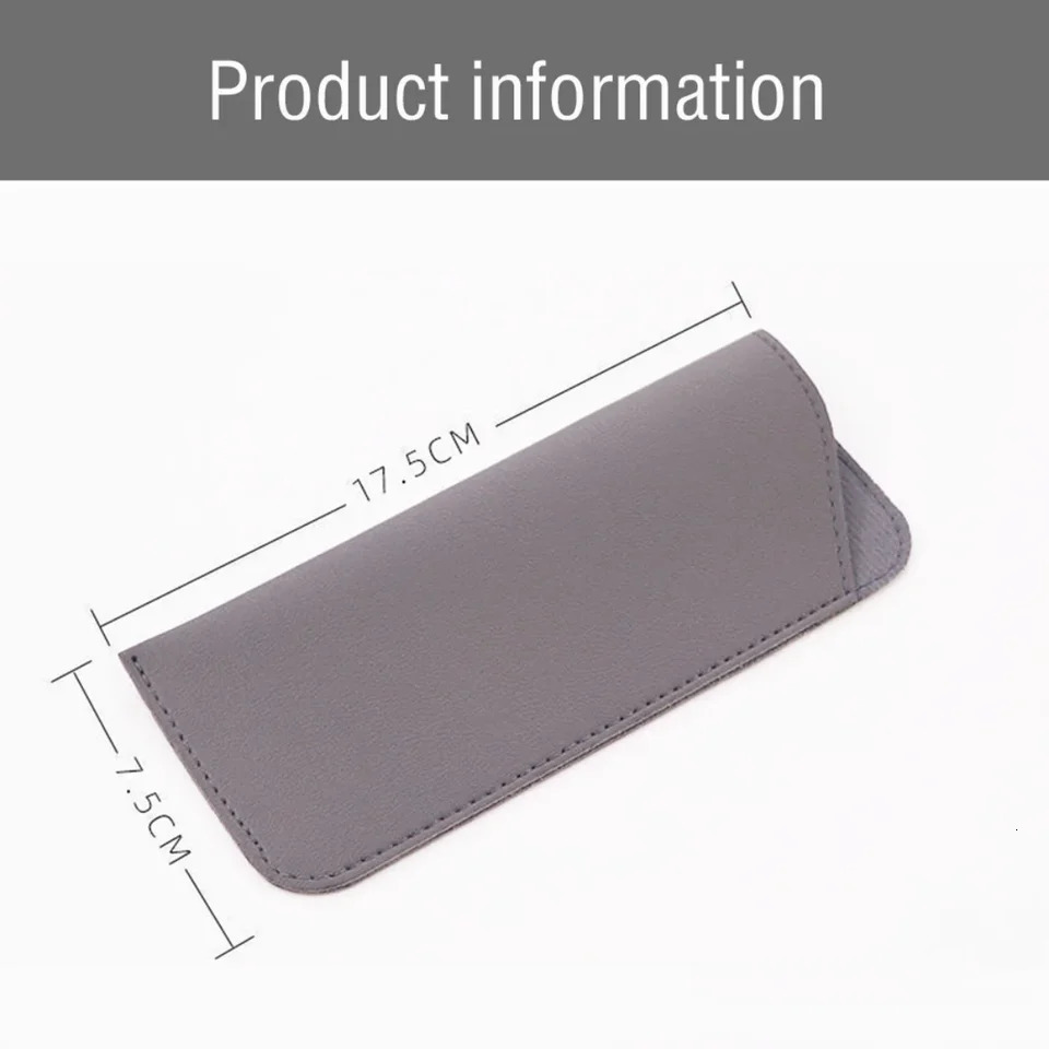 1 piece of soft glasses bag fashionable PU leather reading cover portable case holder 250410