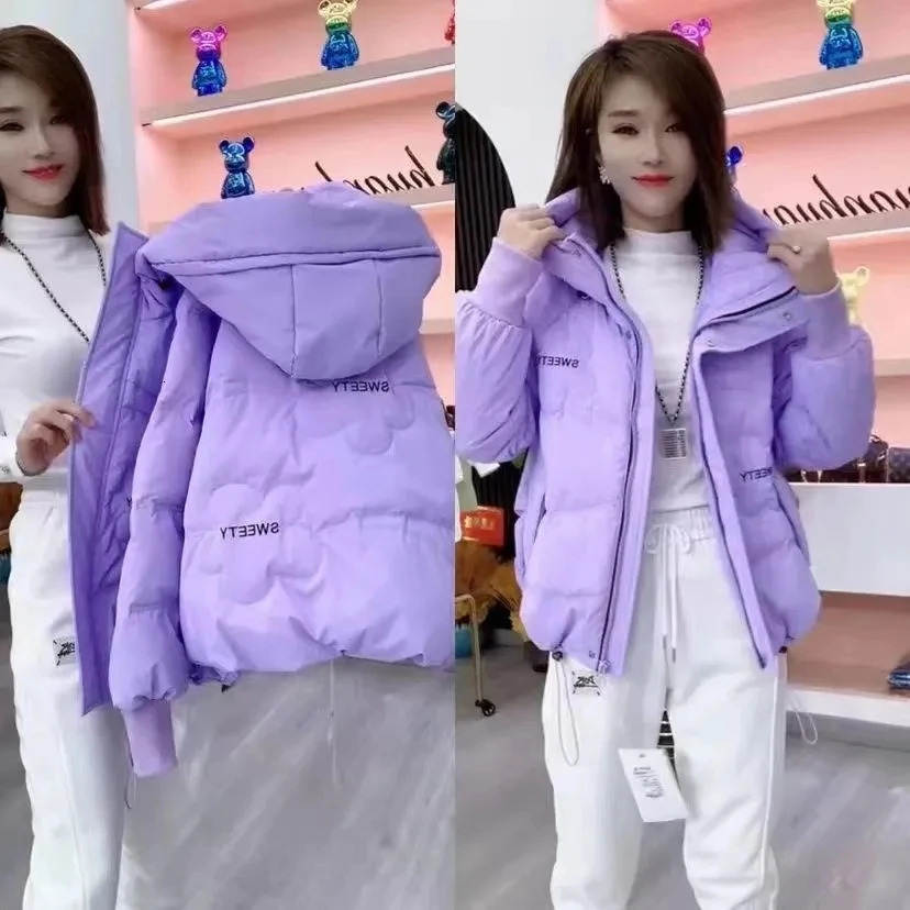 Autumn Winter Women Warm Thicken Parka Coat 2025 Women Loose Hooded Down Cotton Padded Jacket Korean Loose Women Cotton Coat 251107