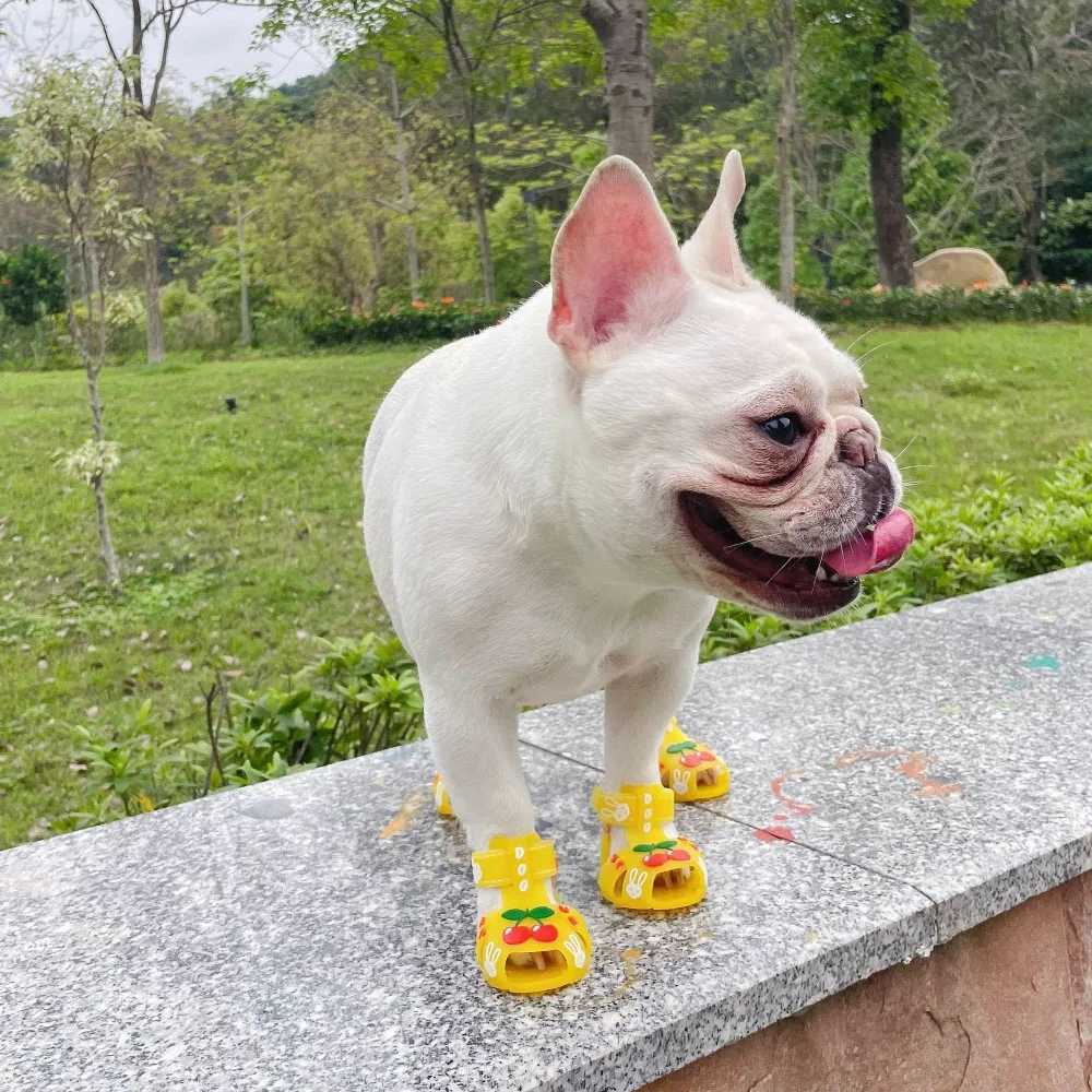 New Arrival Cute Summer Dog Shoes Sweet Cherry Puppy Sandals Pet Jelly Shoes Apartment Dog Boots Paw Protector for Summer Hot Stalls Z250410