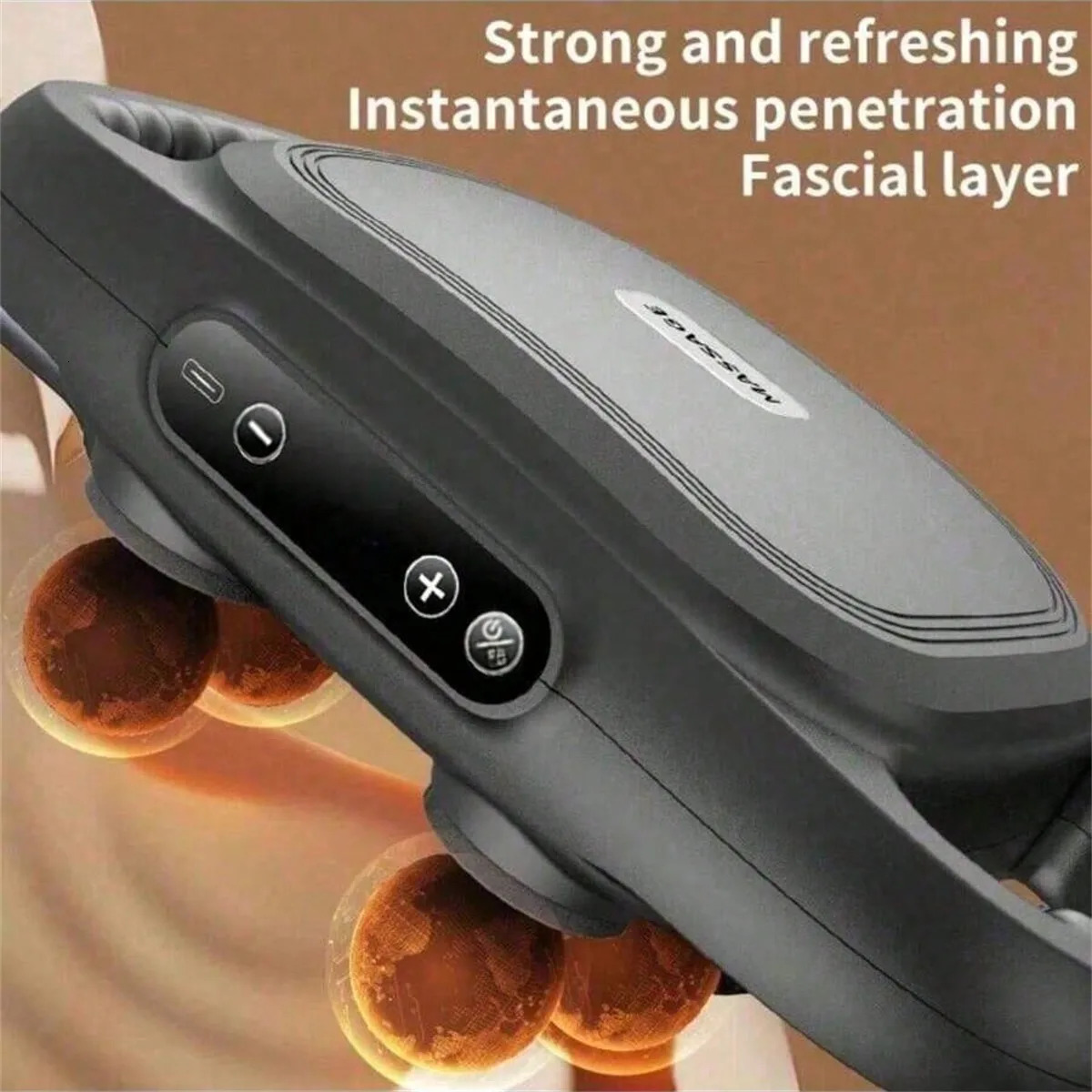 Fascia Gun Six-Head Muscle Relaxation Massage Professional Grade Wireless Waist Back Massager Deep High Frequency Vibration 250409