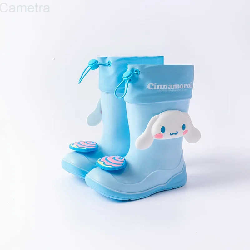 Sanrio Kuromi Cinnamoroll Anime Kawaii Summer Children Rain Boots Cute Cartoon My Melody Water Proof Shoes Gifts for Girls Boys H251110