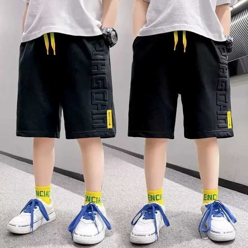 Boys summer shorts sports casual version cotton sports pants boys knee pants 4-15Y youth and childrens clothing Trouser Z250410