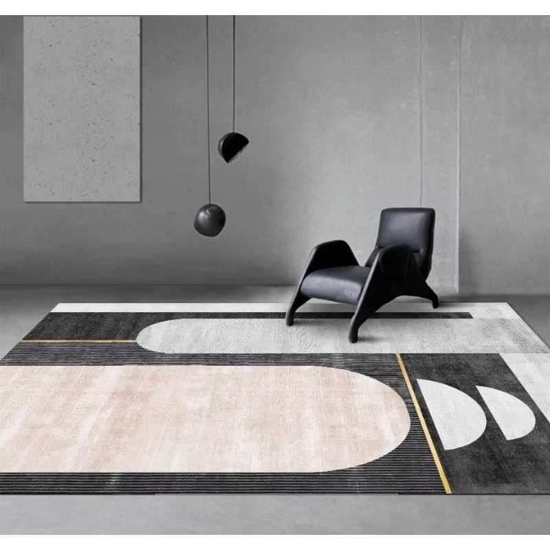 Nordic Geometric Living Room Carpets Home Decoration Sofa Area Large Rugs Bedroom Short Velvet Washable Floor Mats Y251110