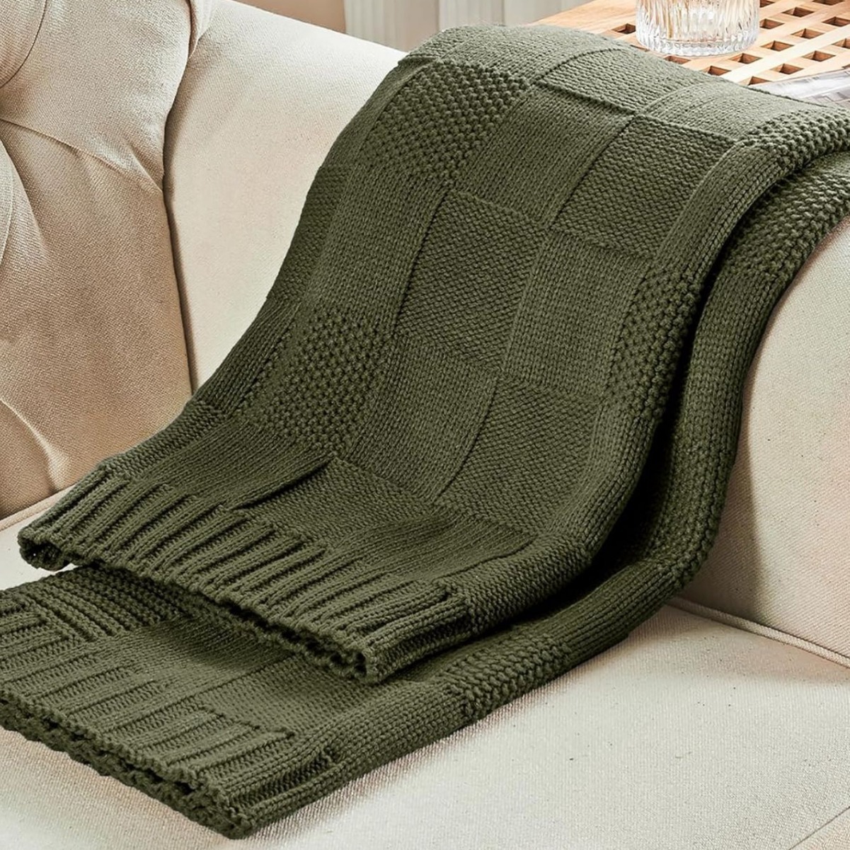 Knitted air conditioning nap sofa cover camping blanket, washable blanket blanket