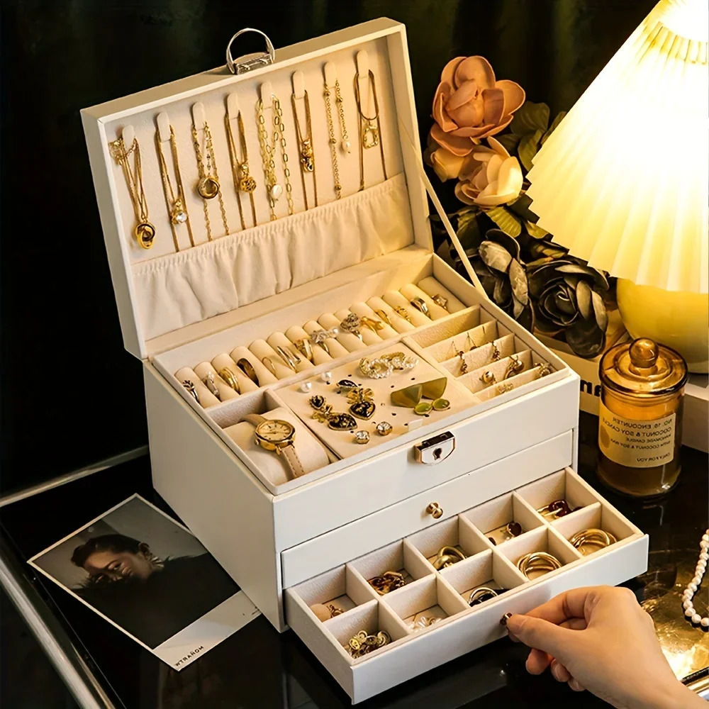 1PC Jewelry Storage Box Necklace Earrings Jewelry Storage Box Ideal choice for Gifts 250409