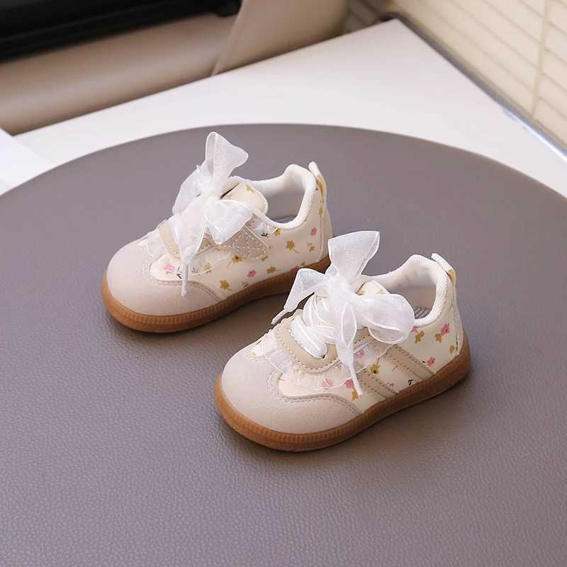 Baby Girls Sports Shoes with Sweet Lace Bows Kids Casual Shoes Princess Style 2025 Autumn New Baby Walking Shoes Size 16-26T251110