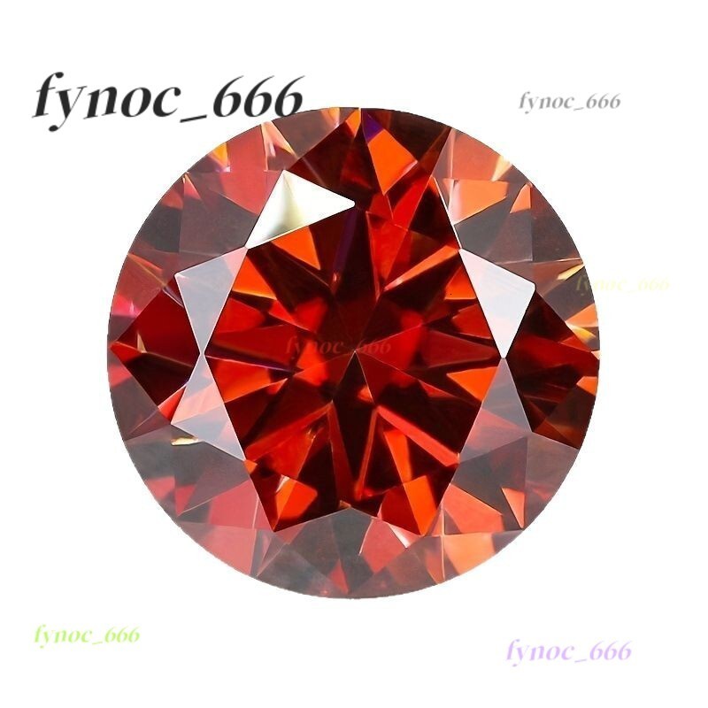 Colorful Round 5ct Pomegranate Red Moissanite Loose Stone VVS1 Cut Inlay Jewelry DIY Material