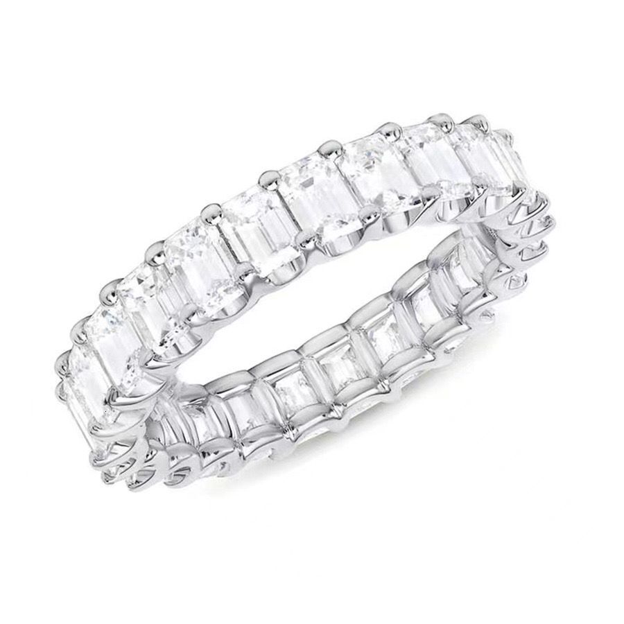 Cross Border Hot Selling Women's All Diamond Zircon Ring Niche High-end Luxury Style Designer Ring European And Fashionable Ring Non Fading
