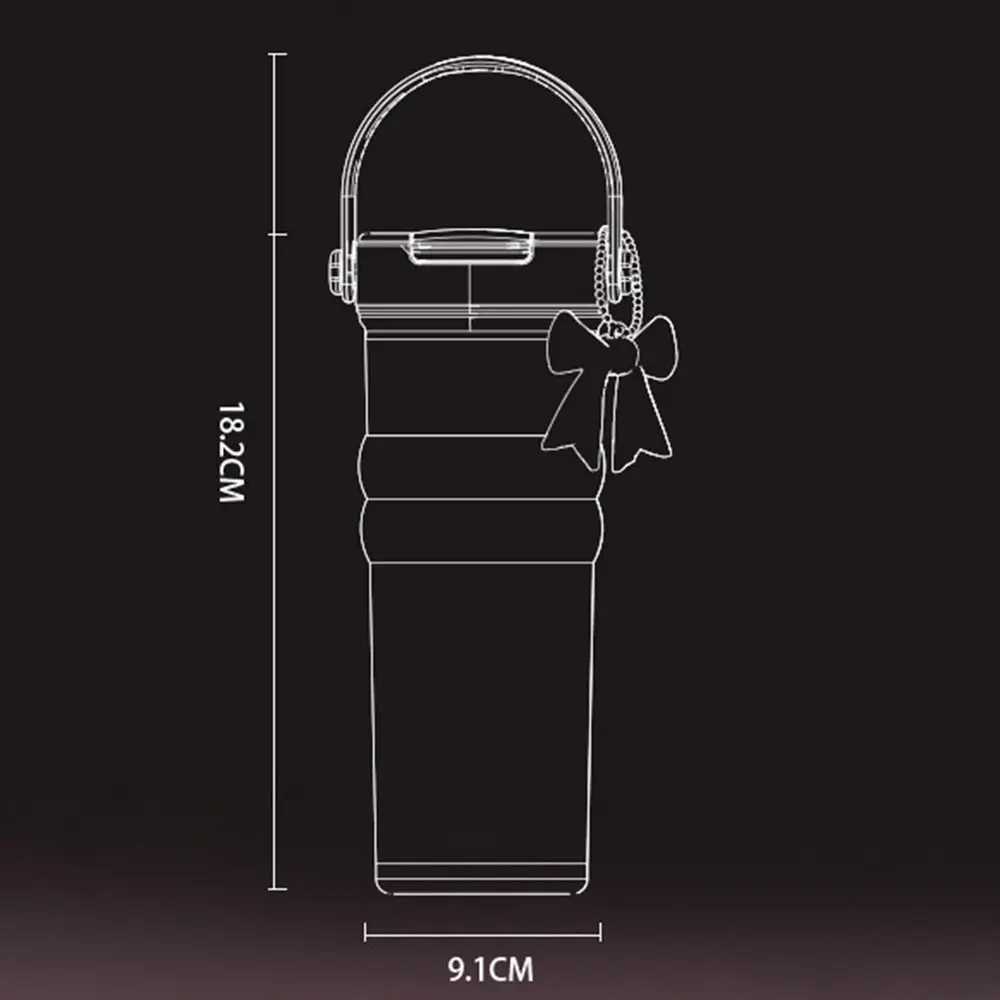 Fashionable cup 710ML Ceramic Coated Coffee Cup SUS316 Stainless Steel Keeps Both Hot and Cold Vacuum Cup High-Capacity Insation Or Cooling Y251110