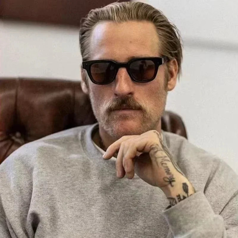 Street Fashion Mens Retro Tortoise Sunglasses Limited Edition Classic Square Acetate for Men 250410