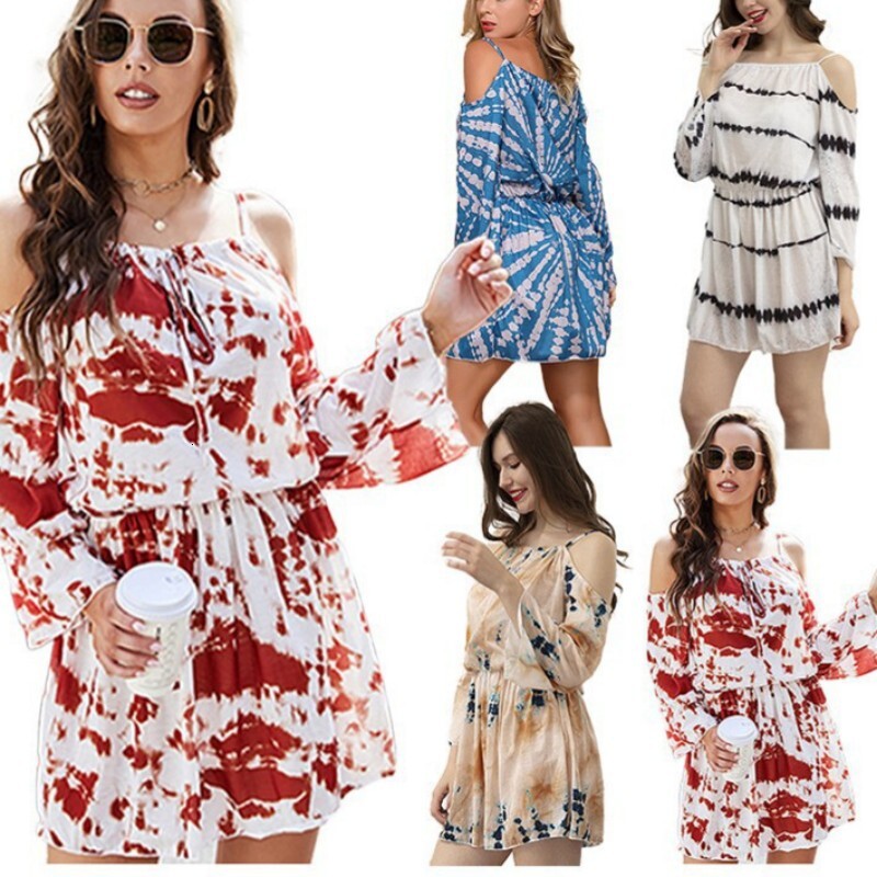 Hot girl camisole dress, summer dopamine beach casual short skirt, women's skirt