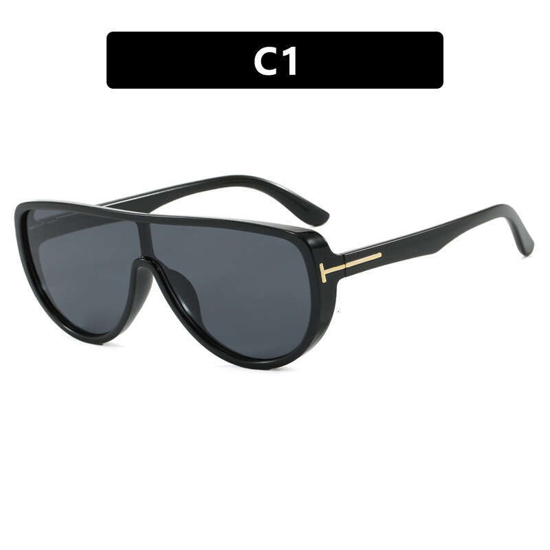 T-shaped One-piece Large Frame Sunglasses 2026 New Style Personality Avant-garde European and American UV Protection Sun glasses Trendy