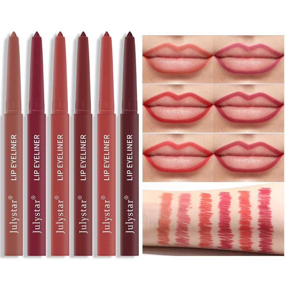 Waterproof Matte Lipliner Pencil Sexy Charming Tint Orange Red Lipstick Lasting Color Rendering Lip Contour Makeup Non-stick CupT251110