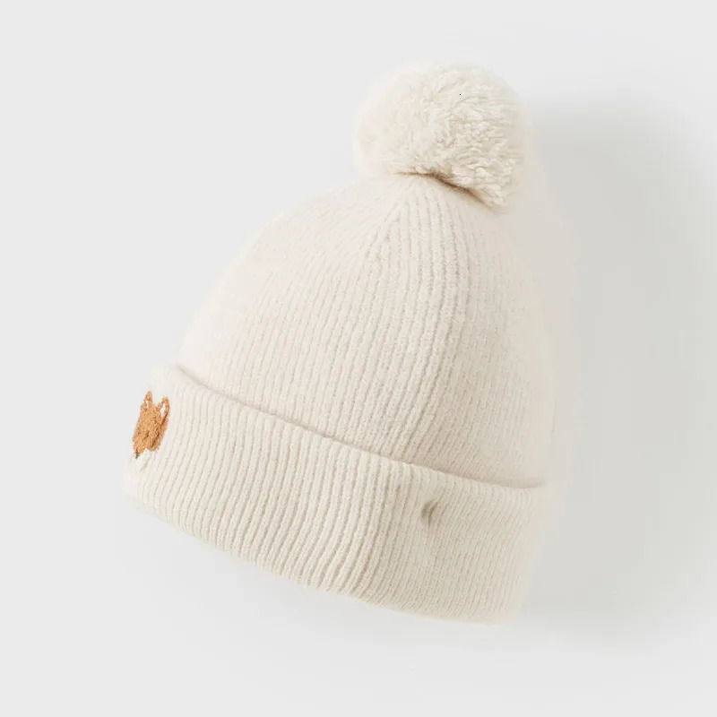 Dave Bella Fluffy Fur Ball Hat and Cap for Boys Grils Baby Beanie Winter Warm Hat Children Knitted Cap Accessories DB4242232 251103