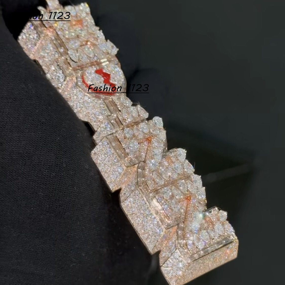 Custom Men Chains Vvs Pendant Iced Out Moissanite Cuban Link Chain Mossanite Men Diamonds Fine Jewelry Necklaces