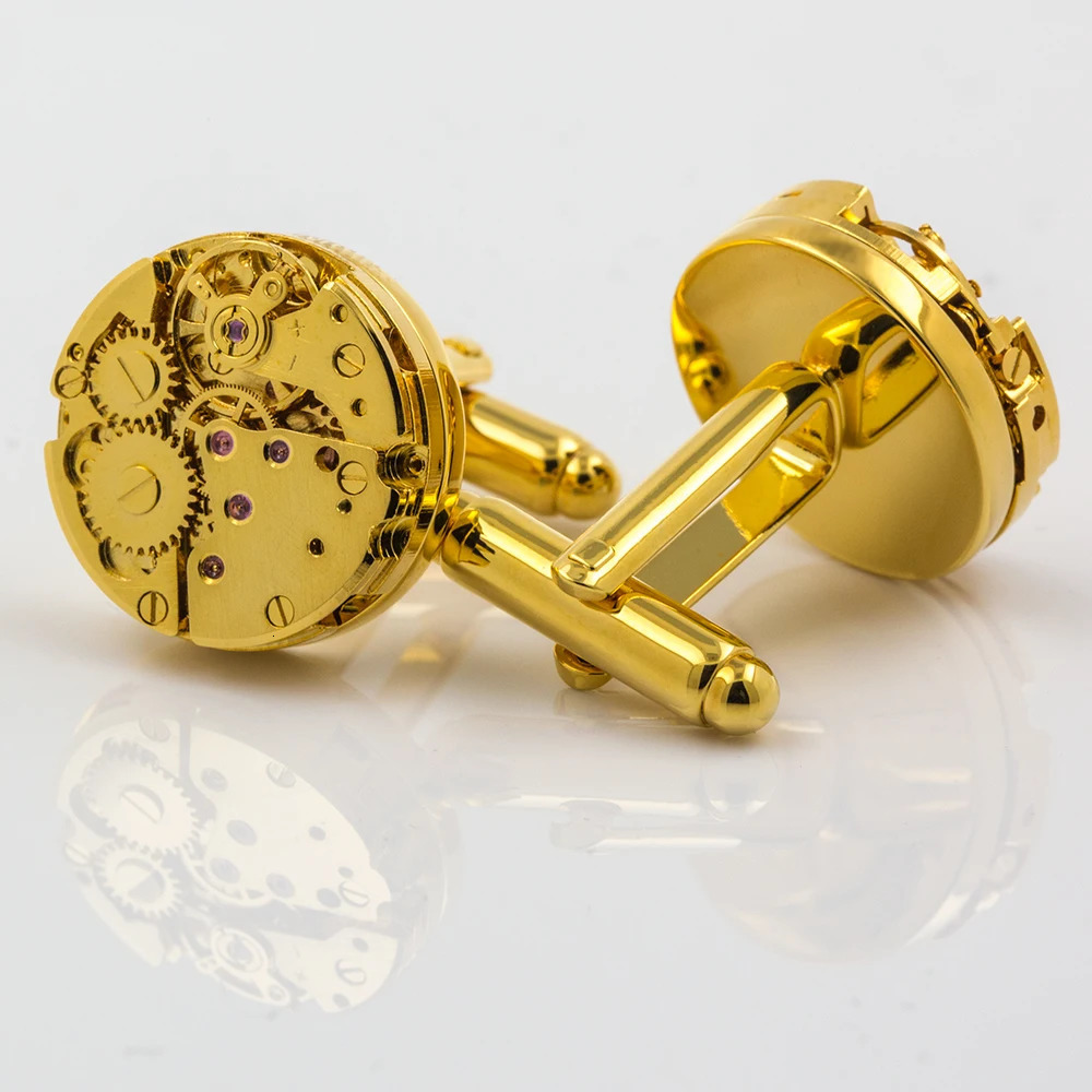 KFLK Gold-color mechanical high quality mens cufflinks wedding gifts cuff links button arrival guests 250409