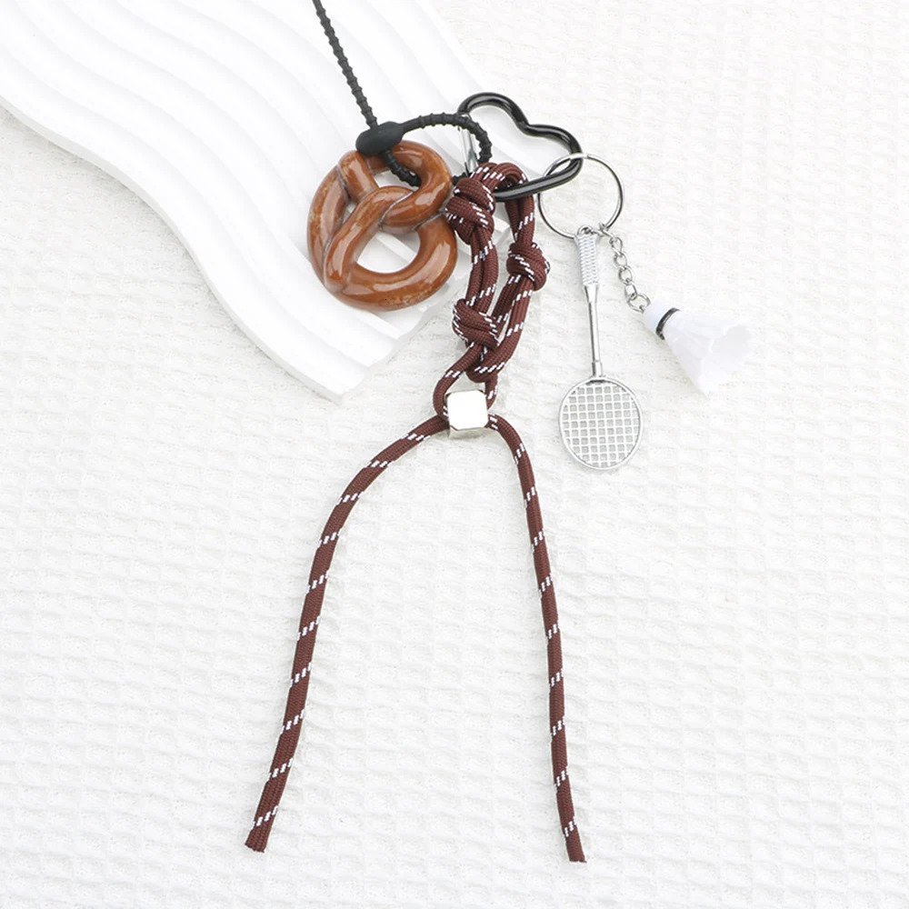 Trendy Colored Rope String Bag Charms Braided Straps Bag Decorations Multipurpose Rope Fashion Bag Keychain 251110