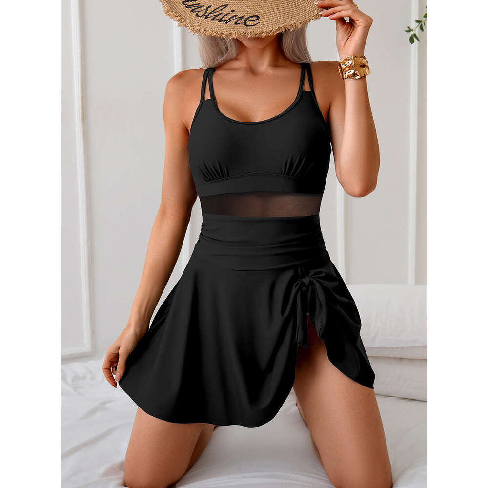 European American swimwear one-piece women's swimsuit skirt manufacturer wholesale 2025 new style chic and elegant clothing