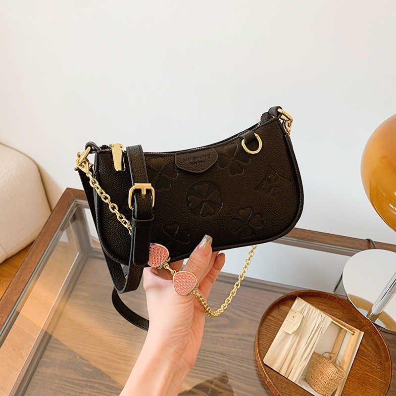 High-end Underarm Bag Summer New Niche Women's Bag Printed Chain Shoulder Handbag Crossbody Bag
